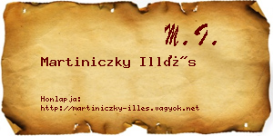 Martiniczky Illés névjegykártya